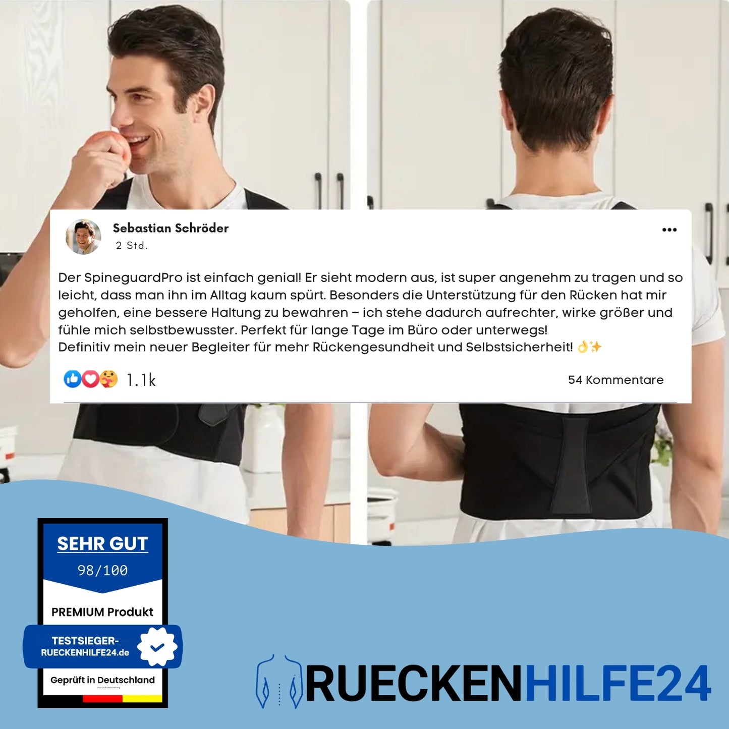 SpineGuardPro - Rücken- und Haltungsorthese